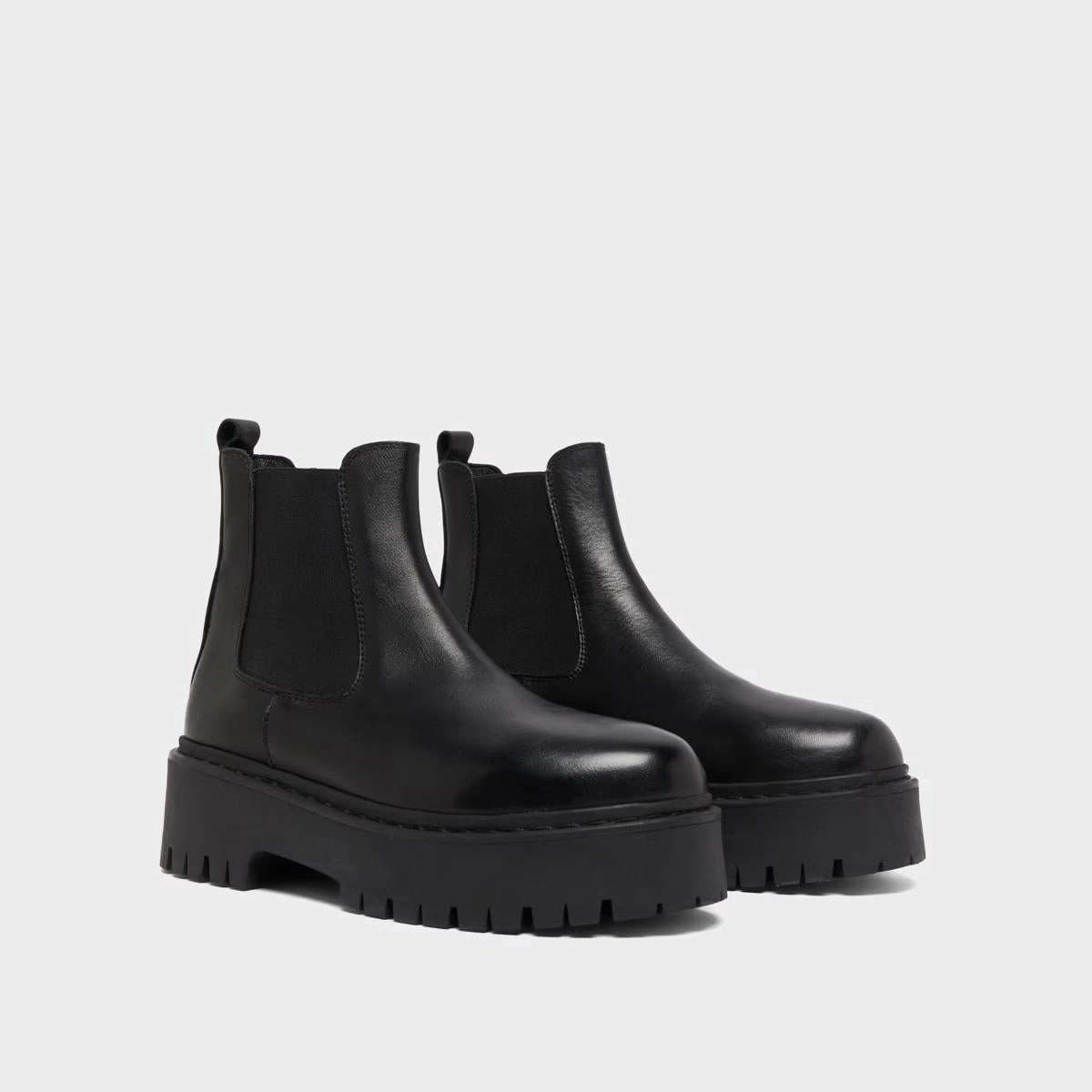525- Ravie Cuir Noir Stylish Footwear