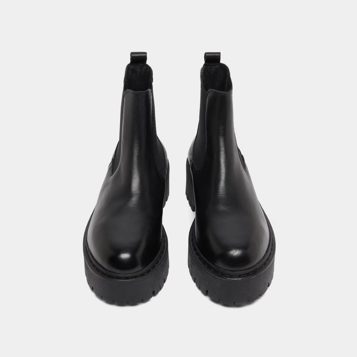525- Ravie Cuir Noir Stylish Footwear