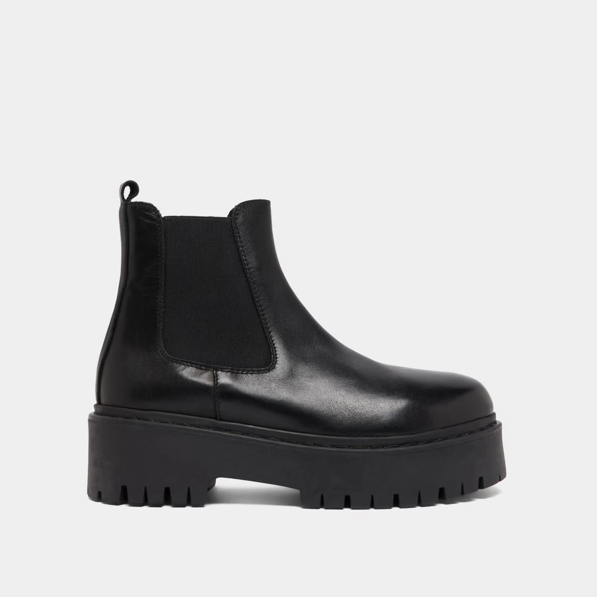 525- Ravie Cuir Noir Stylish Footwear