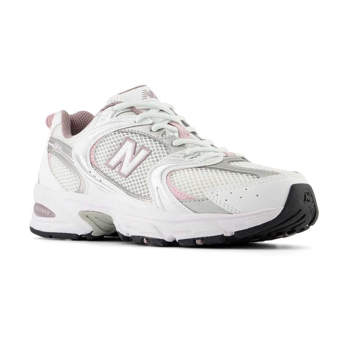 530 'White Silver Metallic Wine' New Balance sneaker close-ups