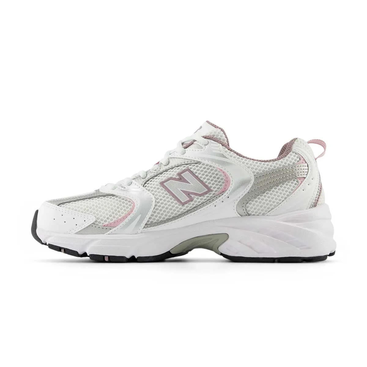 530 'White Silver Metallic Wine' New Balance sneaker close-ups