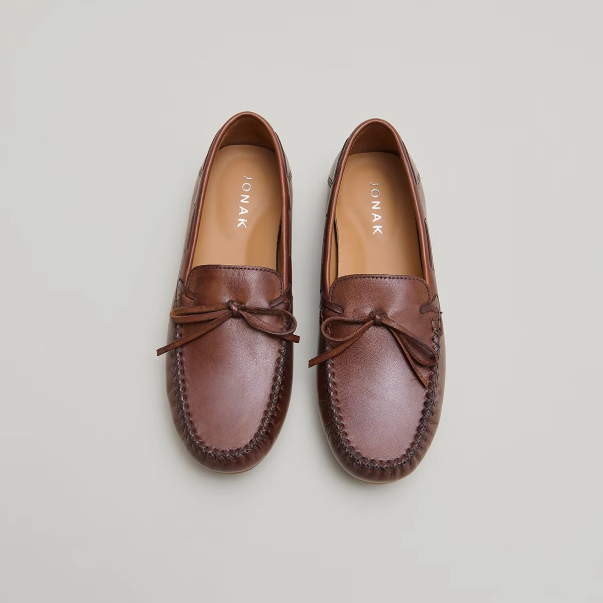 542- Angelique Cuir Cognac Jonak women's stylish shoes with modern design