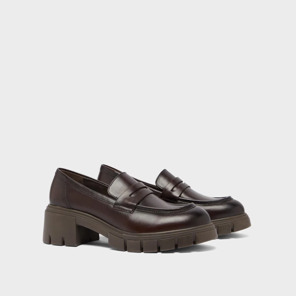 542- Aron Cuir Brun-Rouge Stylish Footwear