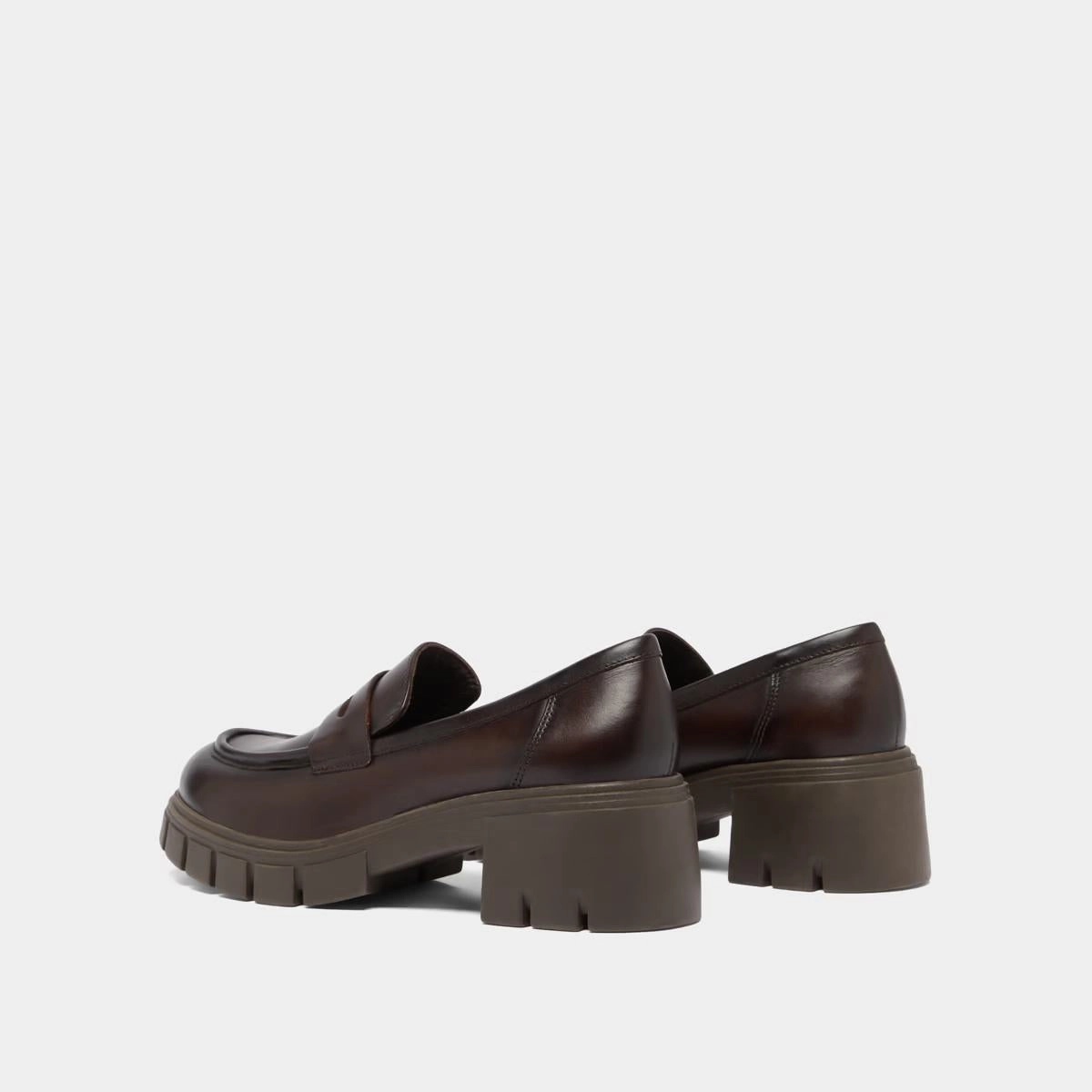 542- Aron Cuir Brun-Rouge Stylish Footwear