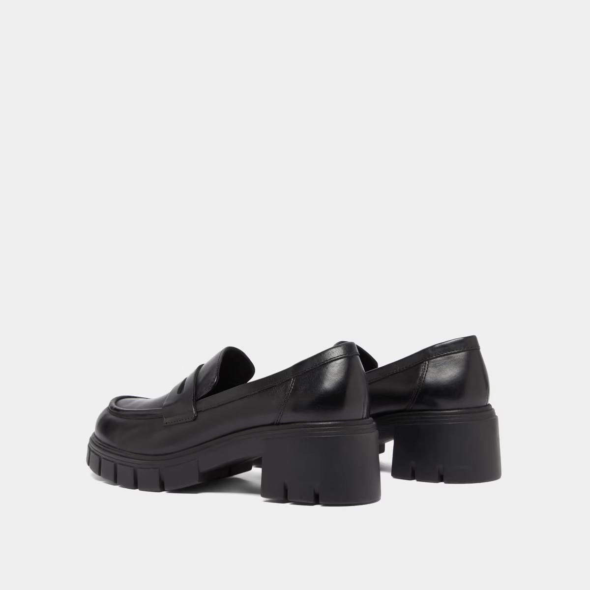 542- Aron Cuir Noir Stylish Footwear
