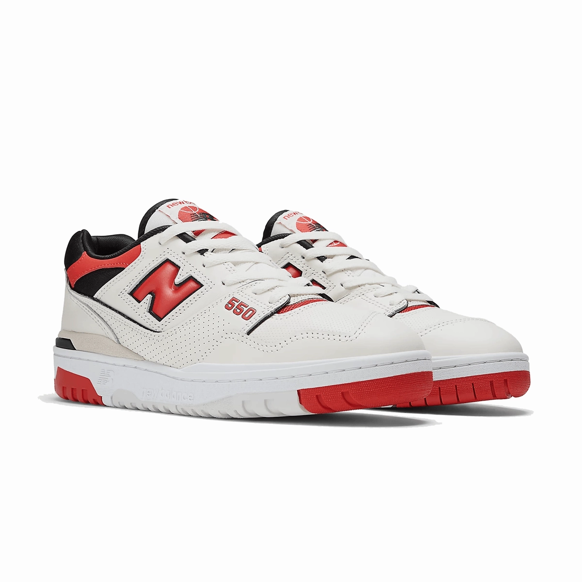 550 'Sea Salt True Red' New Balance sneaker close-ups