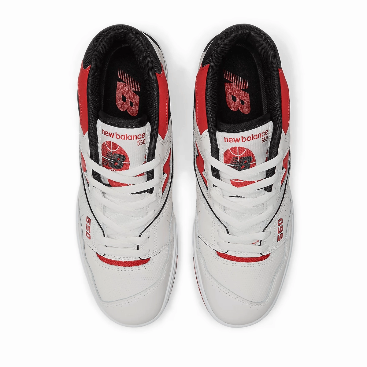 550 'Sea Salt True Red' New Balance sneaker close-ups