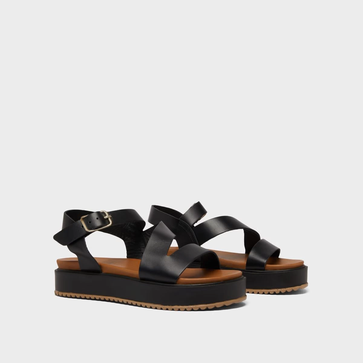 563- Isaure Cuir Noir Stylish Footwear