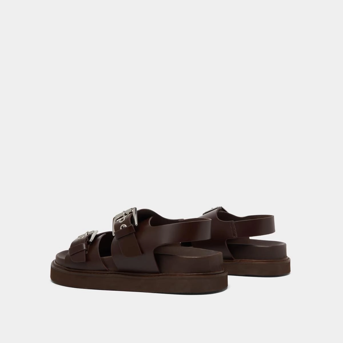 585- Lago Cuir Glace Marron-Fonce Stylish Footwear