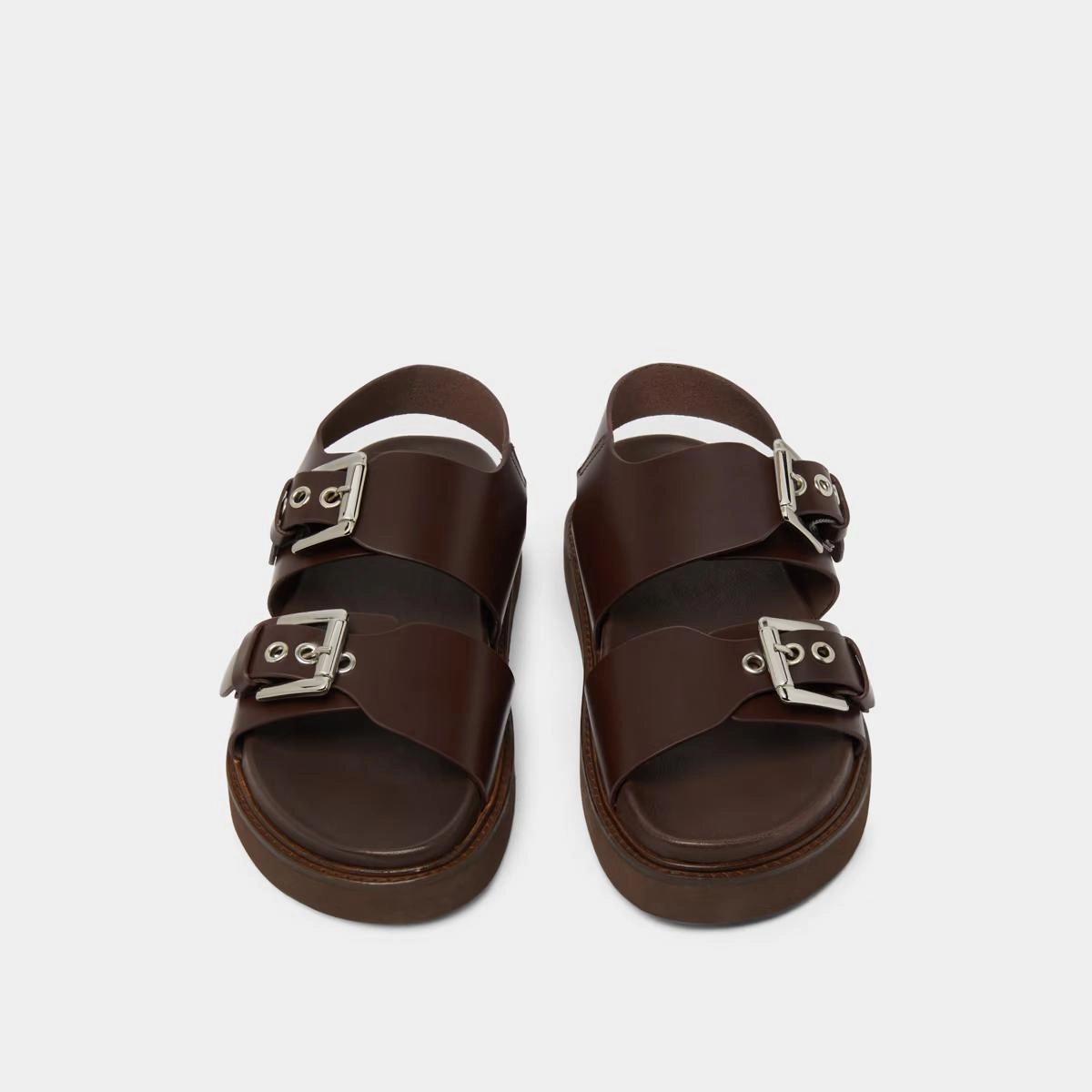 585- Lago Cuir Glace Marron-Fonce Stylish Footwear