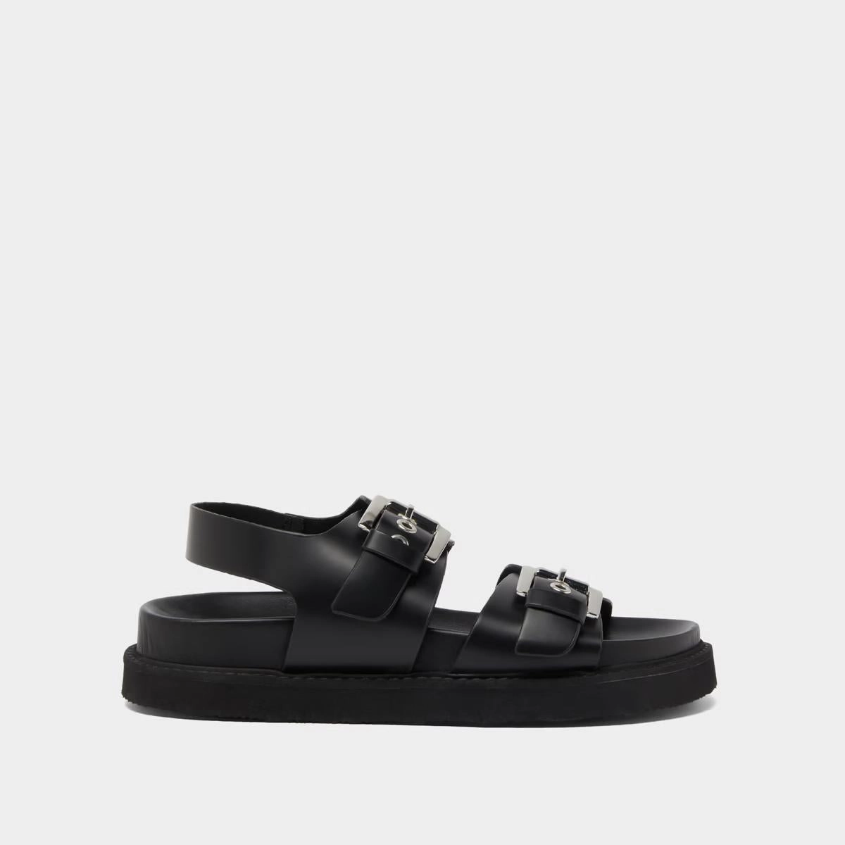 585- Lago Cuir Glace Noir Stylish Footwear