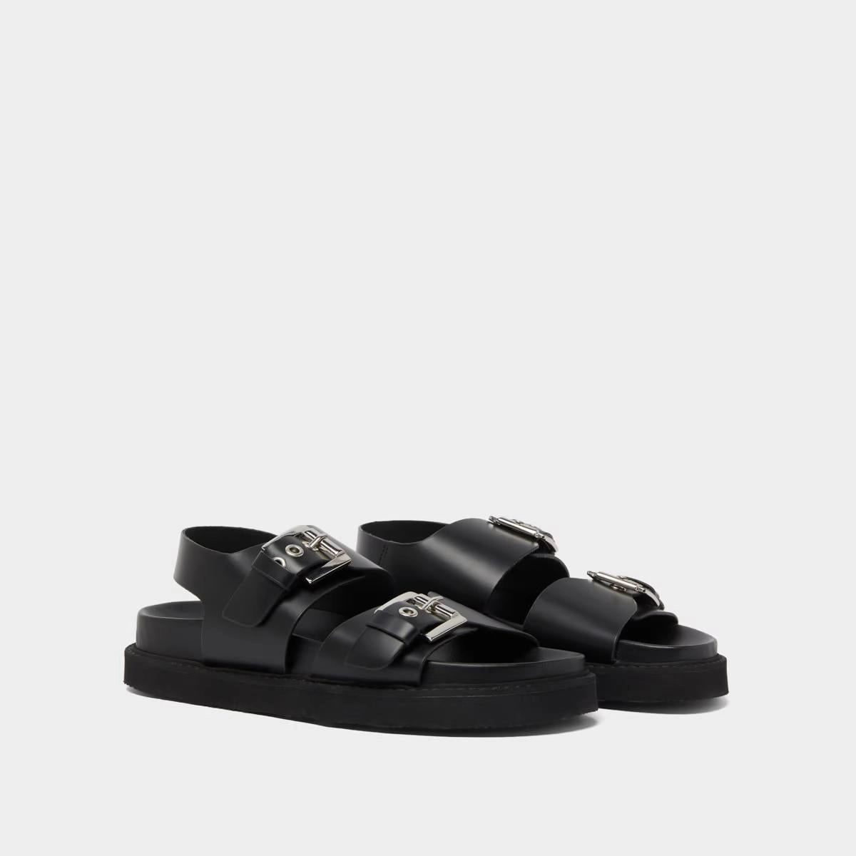 585- Lago Cuir Glace Noir Stylish Footwear