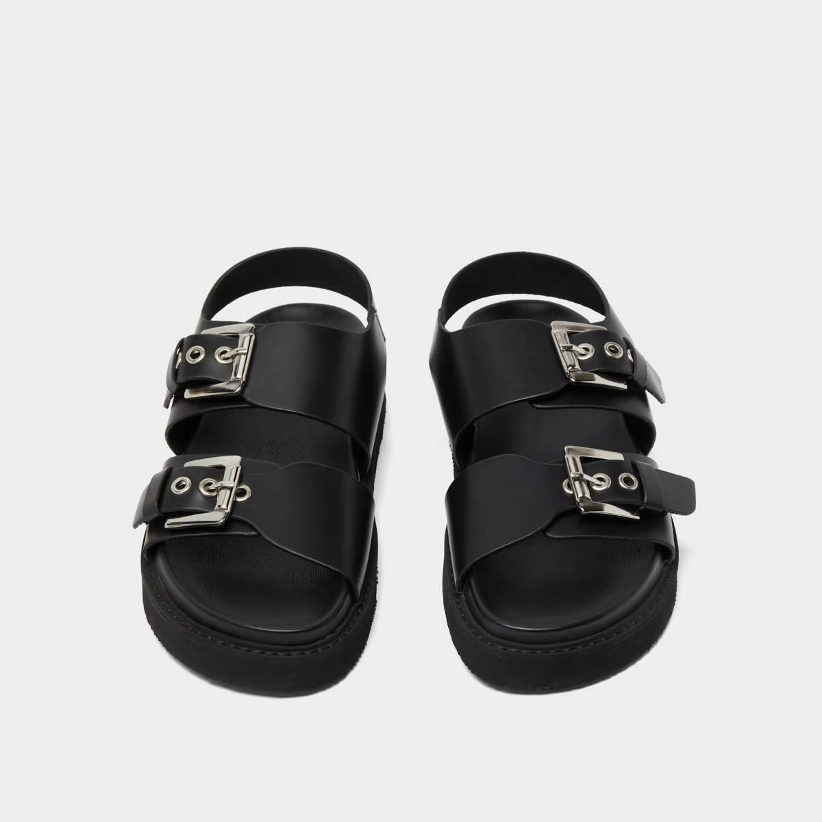 585- Lago Cuir Glace Noir Stylish Footwear