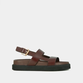585- Lagune Cuir Glace Marron-Fonce Jonak women's stylish shoes with modern design
