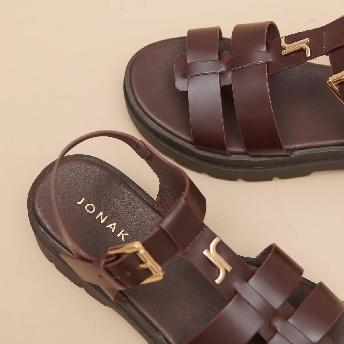 585- Londres Cuir Marron Stylish Footwear