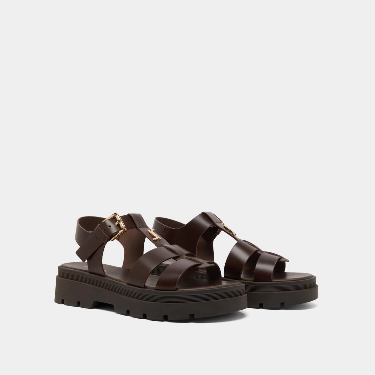 585- Londres Cuir Marron Stylish Footwear