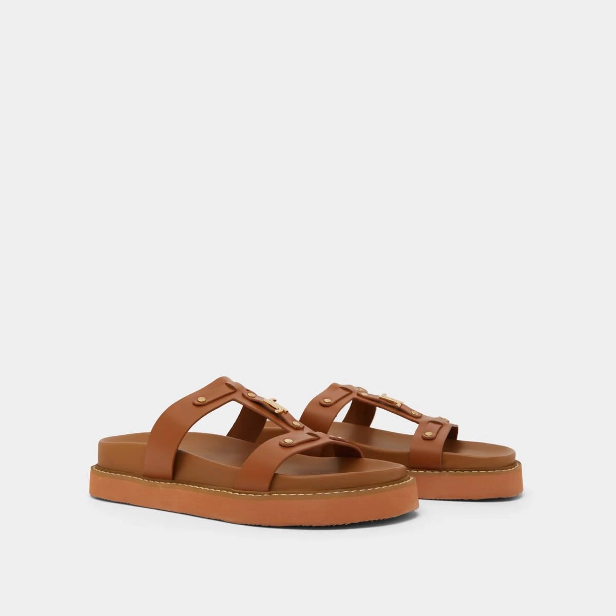 585- Luana Cuir Glace Cognac Stylish Footwear