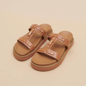 585- Luana Cuir Glace Cognac Jonak women's stylish shoes with modern design