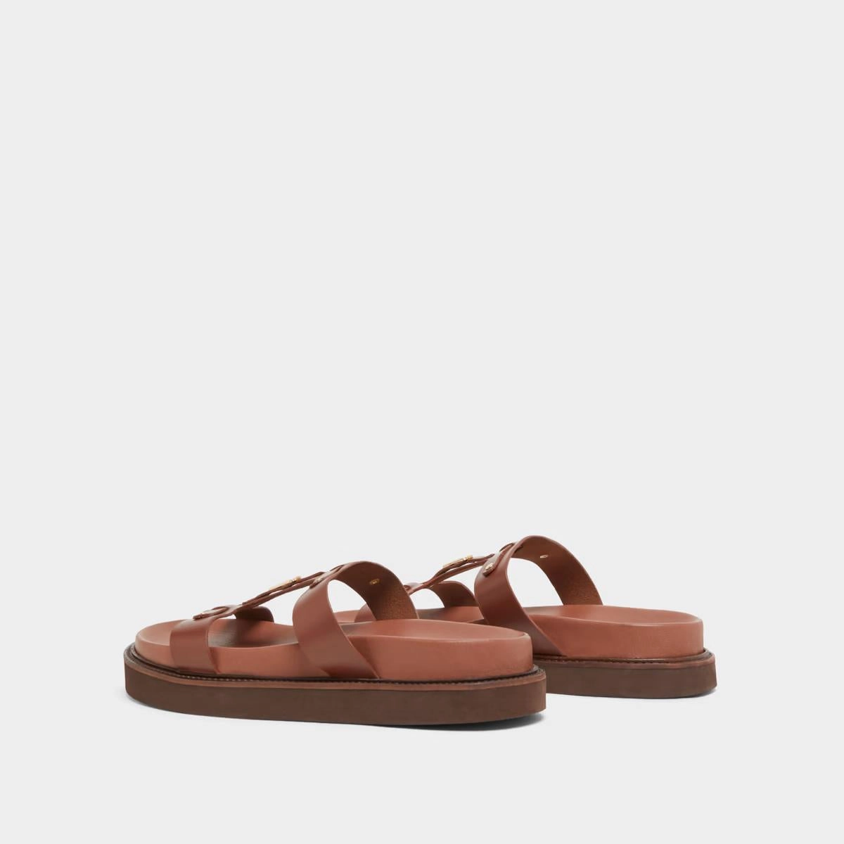 585- Luana Cuir Glace Marron Stylish Footwear