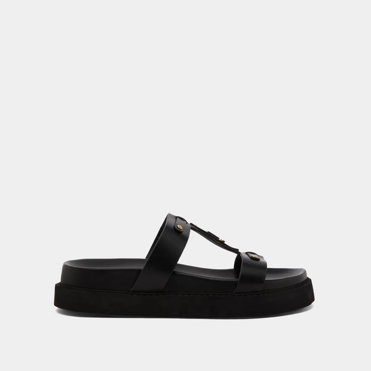 585- Luana Cuir Glace Noir Stylish Footwear