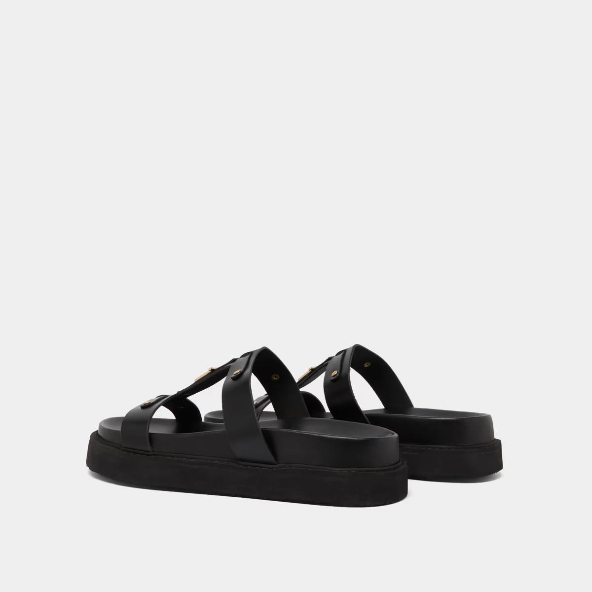 585- Luana Cuir Glace Noir Stylish Footwear