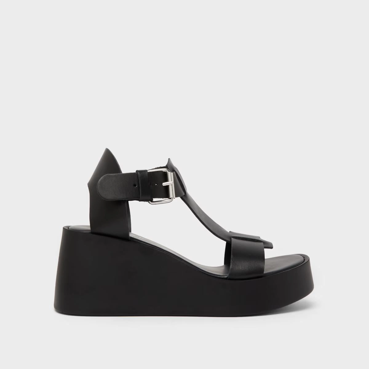 587- Estelle Cuir Noir Stylish Footwear