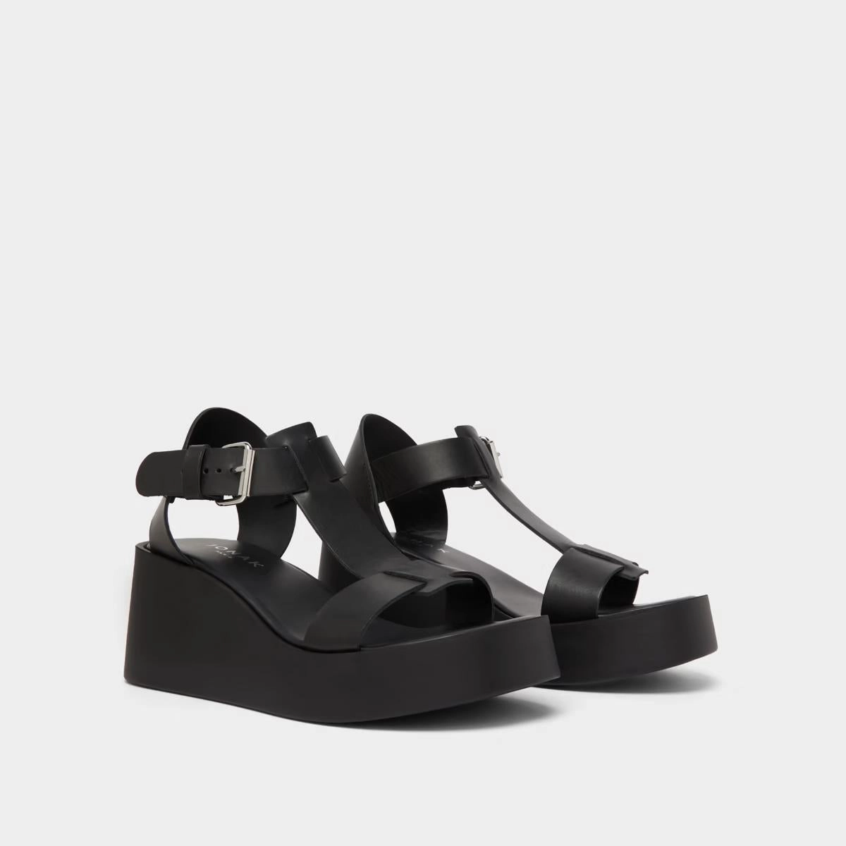 587- Estelle Cuir Noir Stylish Footwear