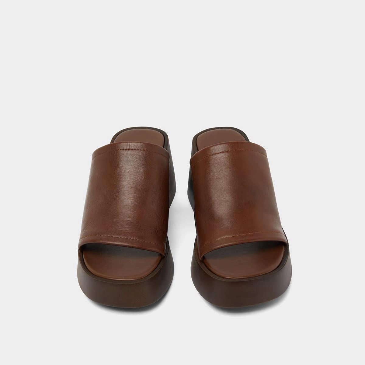 587- Eugene Cuir Marron-Fonce Stylish Footwear