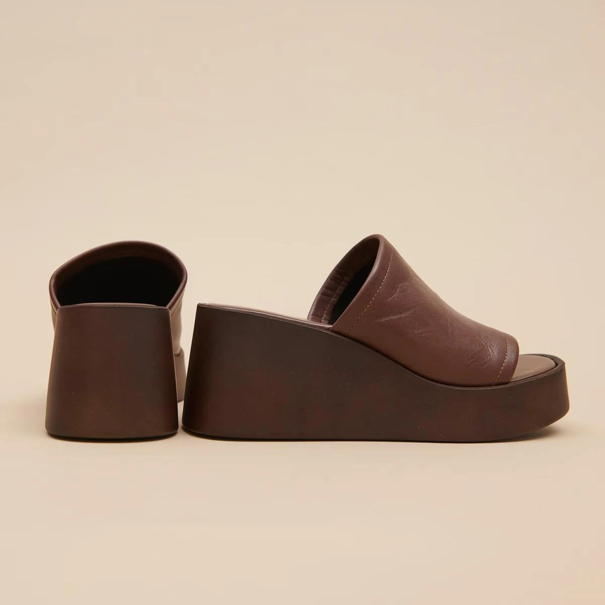 587- Eugene Cuir Marron-Fonce Stylish Footwear