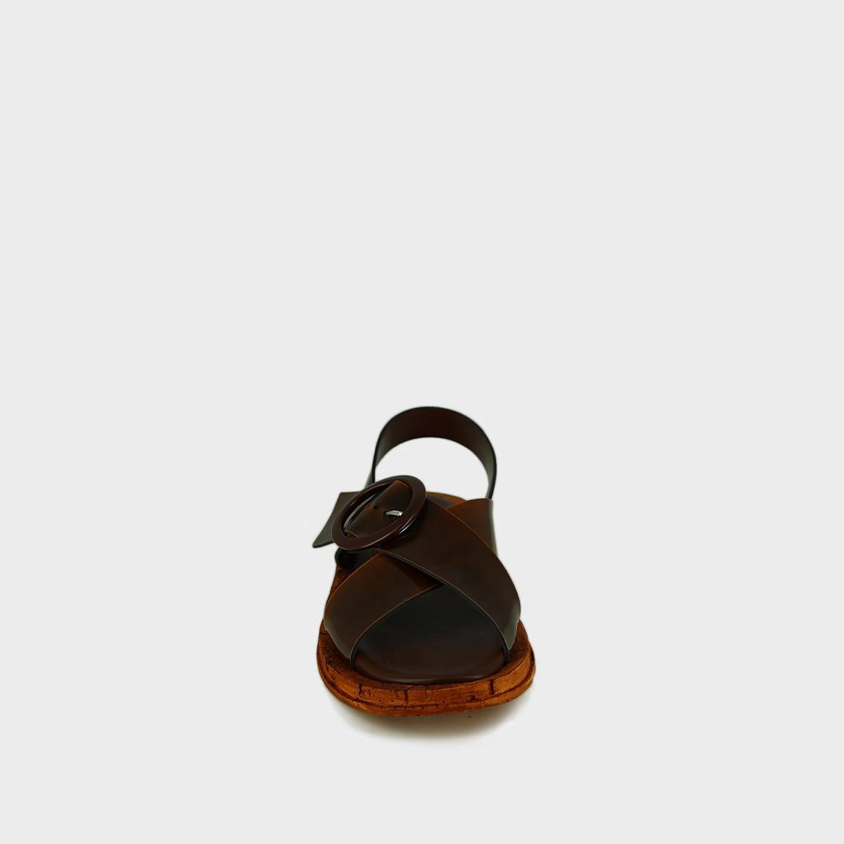 587- Eulalie Cuir Glace Cognac Stylish Footwear