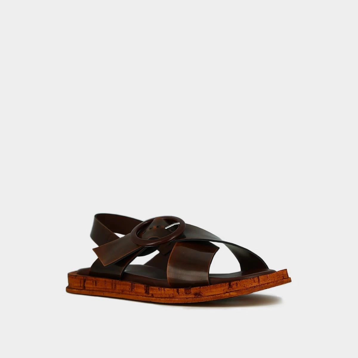 587- Eulalie Cuir Glace Cognac Stylish Footwear