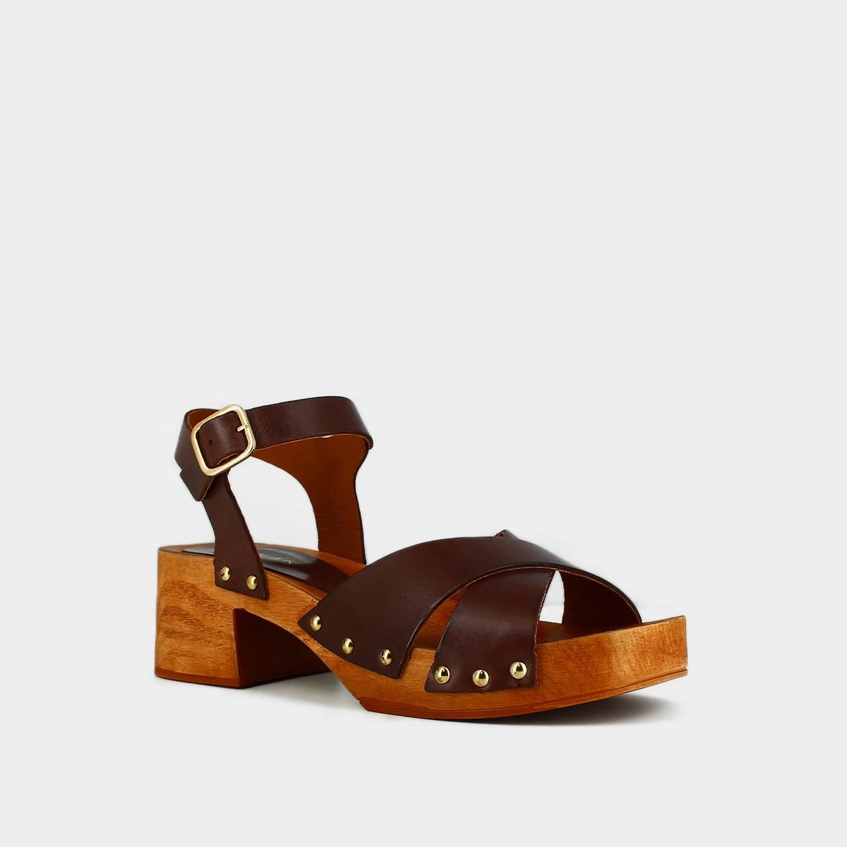 603- Mae Bis Cuir Marron Stylish Footwear