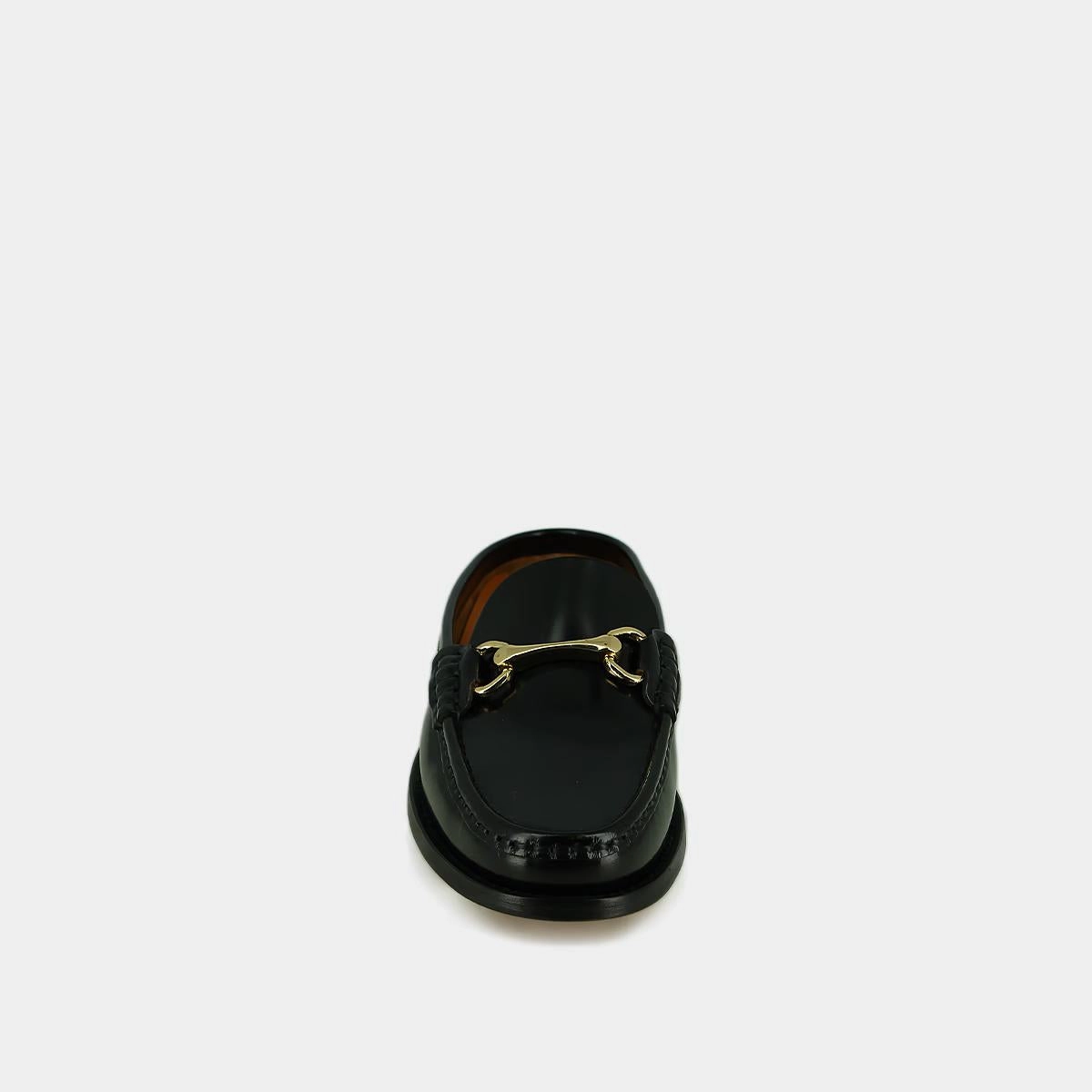 609-e Olivia Bis Cuir Glac Noir Stylish Footwear