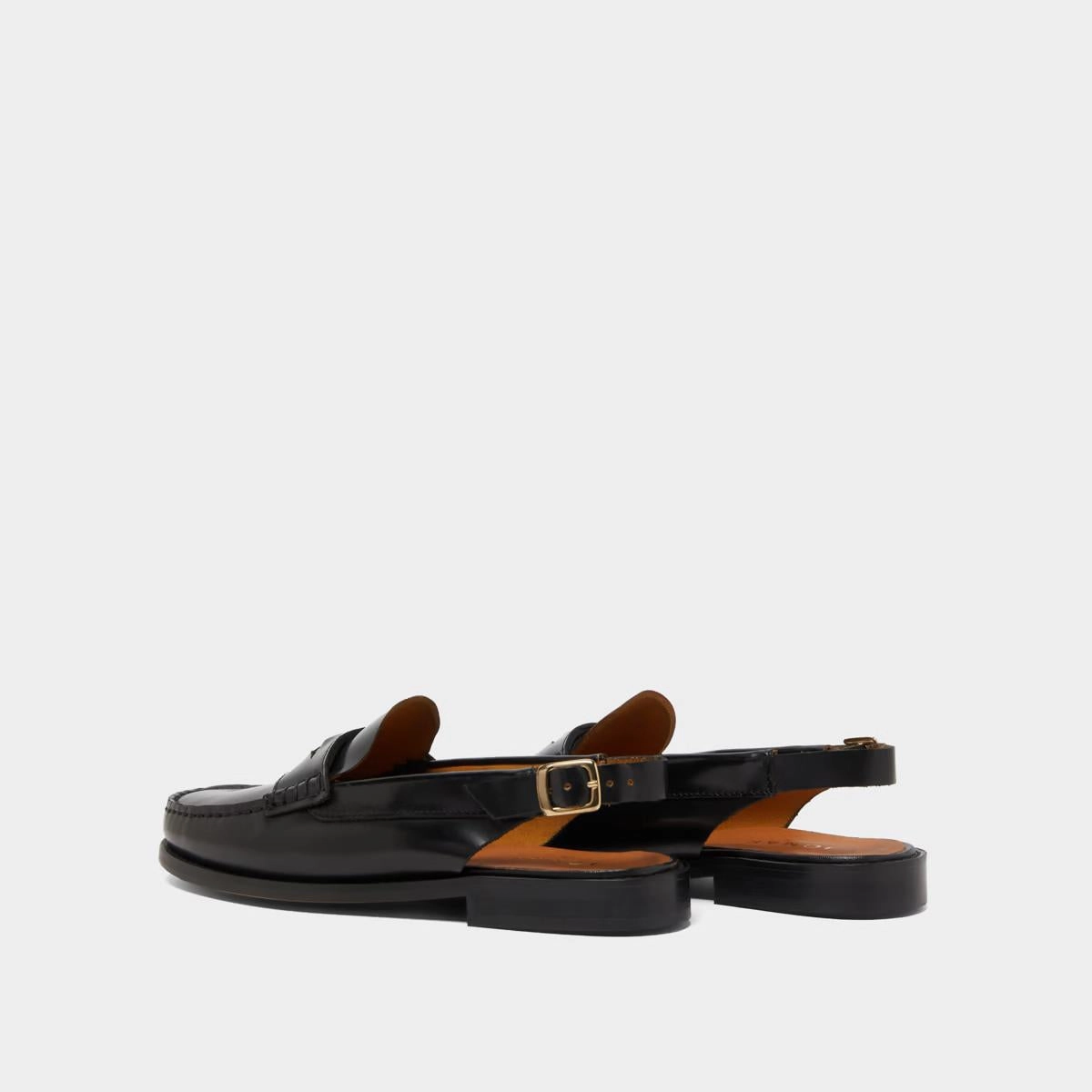 609- Oceane Cuir Glace Noir Stylish Footwear