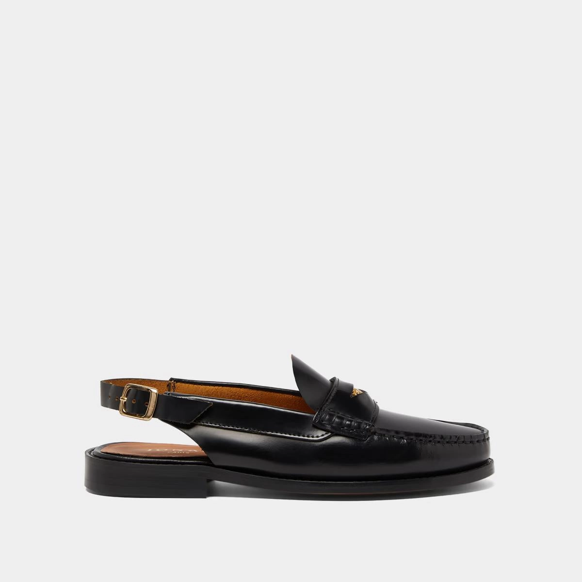 609- Oceane Cuir Glace Noir Stylish Footwear