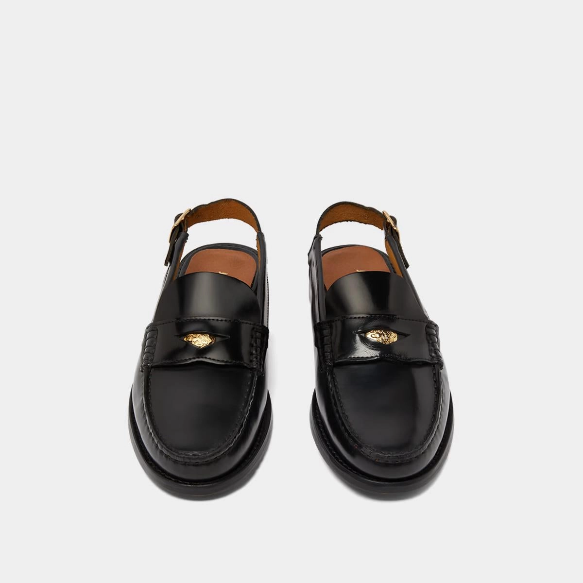 609- Oceane Cuir Glace Noir Stylish Footwear