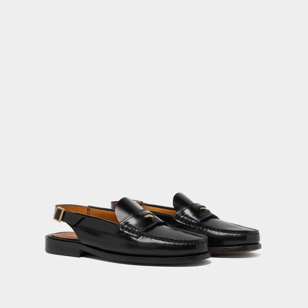 609- Oceane Cuir Glace Noir Stylish Footwear
