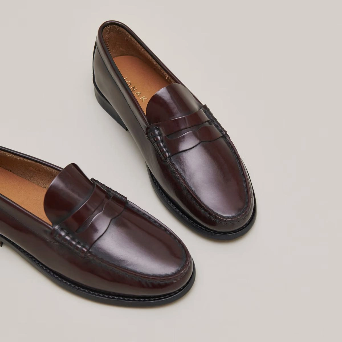 609- Odelya Cuir Glace Bordeaux Stylish Footwear