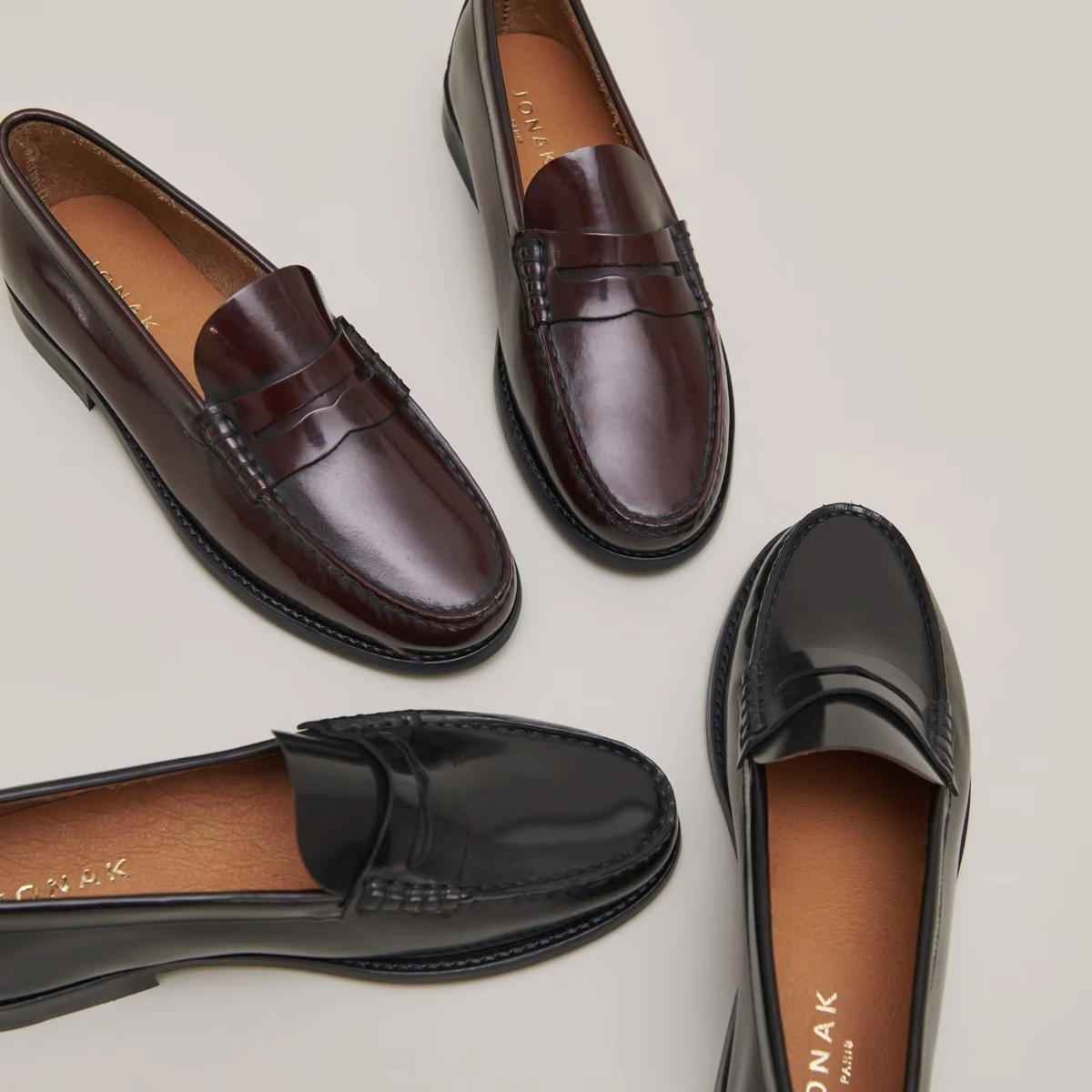609- Odelya Cuir Glace Bordeaux Stylish Footwear