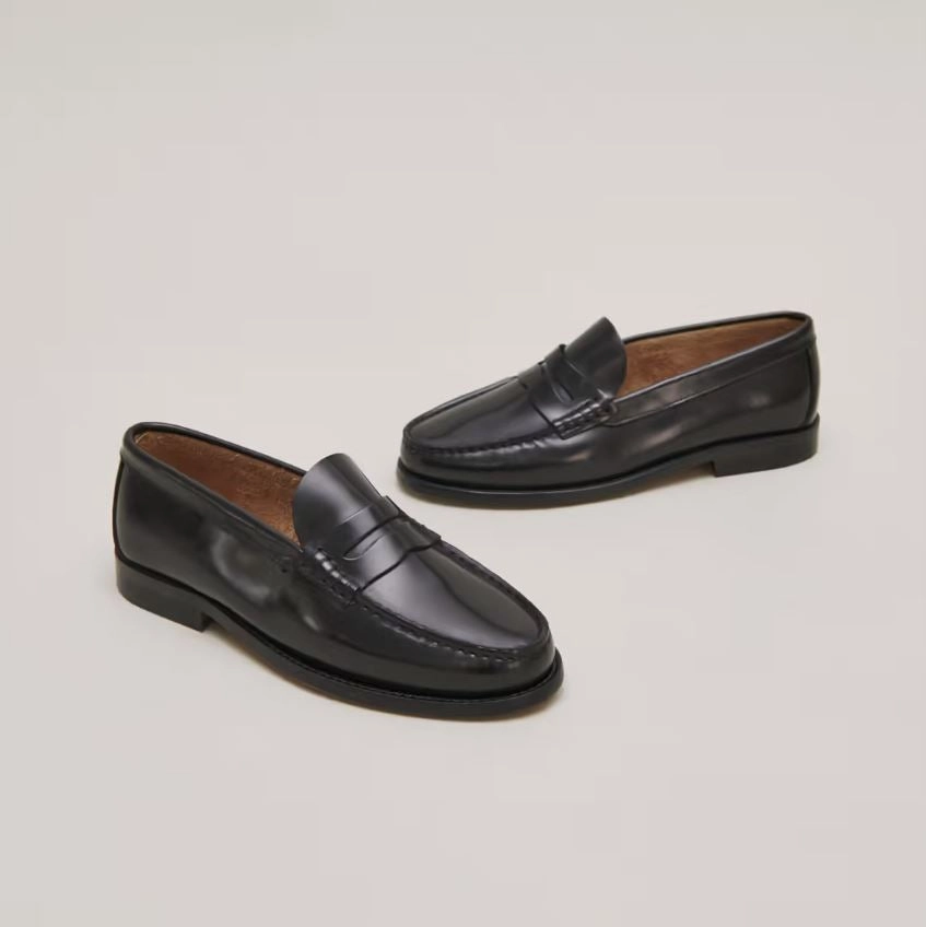609- Odelya Cuir Glace Noir Stylish Footwear