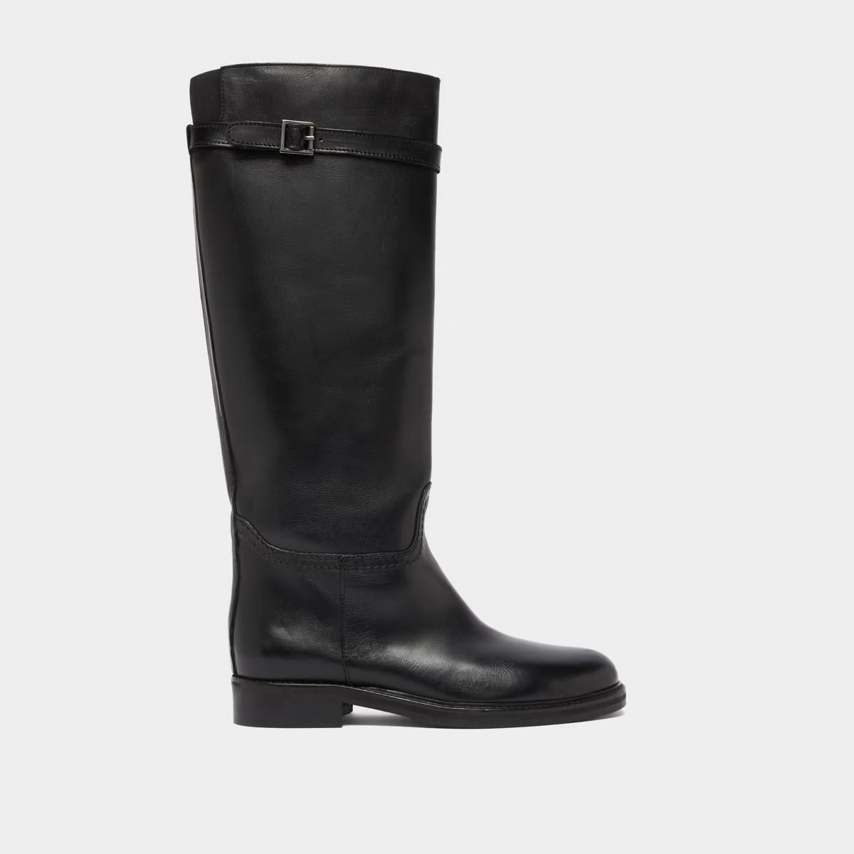 645- Romane Cuir Noir Stylish Footwear