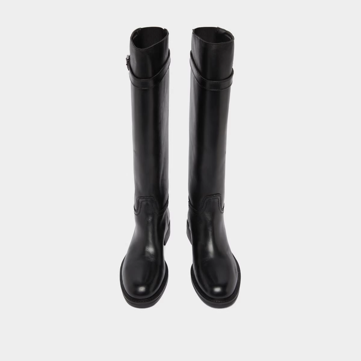 645- Romane Cuir Noir Stylish Footwear