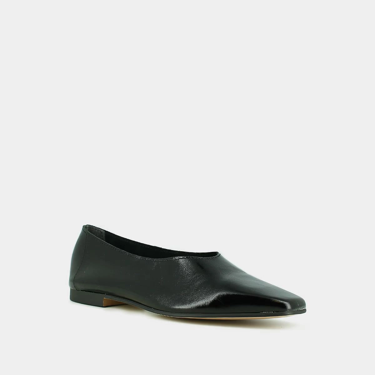 655- Nae Vernis Plisse Noir Stylish Footwear