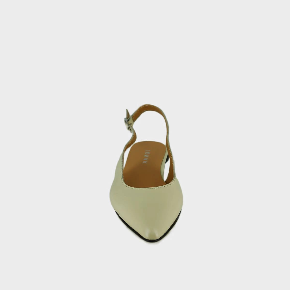 655- Noa Vernis Plisse Ecru Stylish Footwear