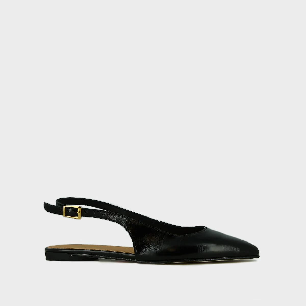 655- Noa Vernis Plisse Noir Jonak women's stylish shoes with modern design