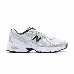 740 'White Silver Metallic' New Balance retro-inspired sneakers