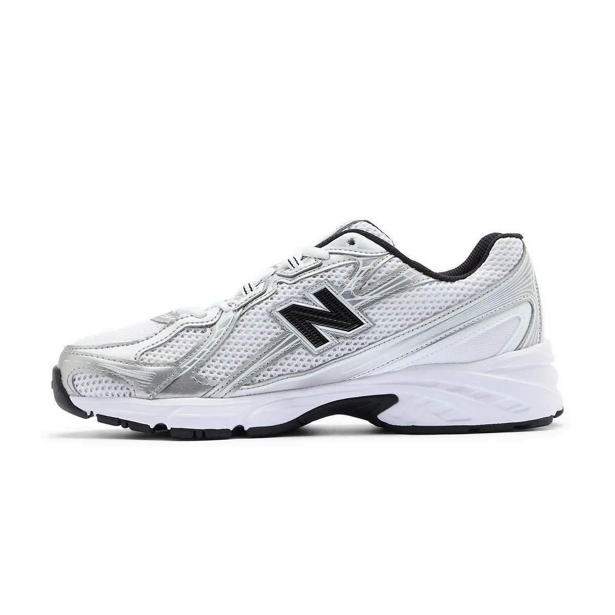 740 'White Silver Metallic' New Balance sneaker close-ups