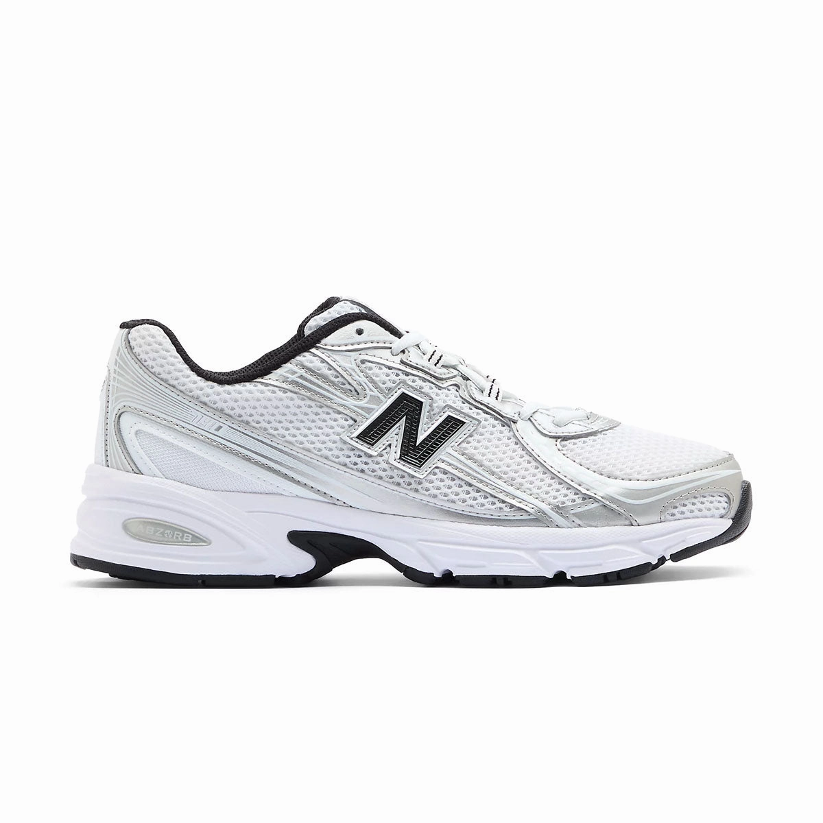 740 'White Silver Metallic' New Balance retro-inspired sneakers