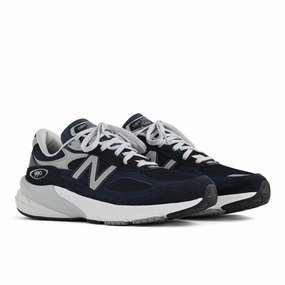 990v6 - Navy with White - Men's New Balance casual sneakers for everyday comfort