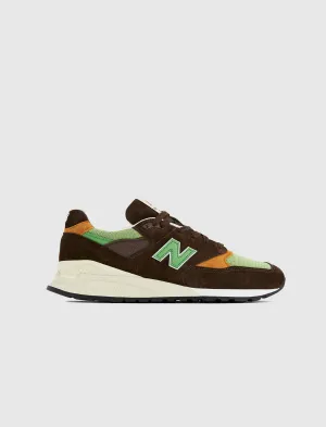 998 MADE IN USA "BROWN" new balance shoes for men and women